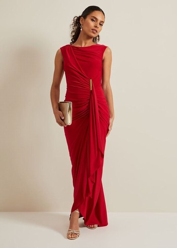 Phase Eight Petite Donna Dress Red USA | 0398165-DU